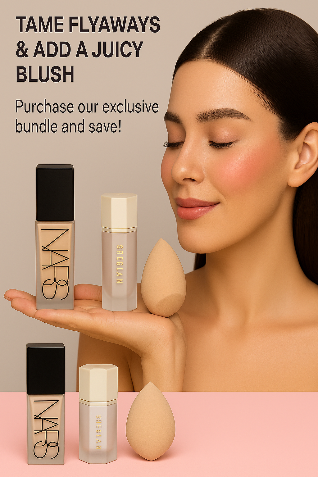 NARS Foundation + SHEGLAM Highlighter | Flat 50% OFF + Free Blender Puff
