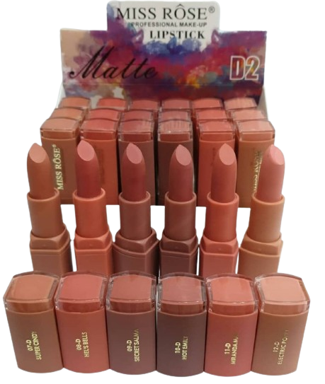 Miss Rose Matte Waterproof Lipstick 12-D Electric Poppy (Quality Guaranteed✔)