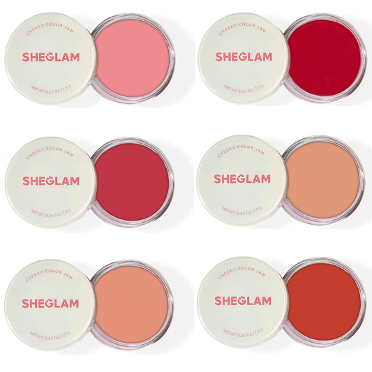 SHEGLAM Cheeky Color Jam Collection: Bouncy Blushes For Every Mood (Pack Of 6)