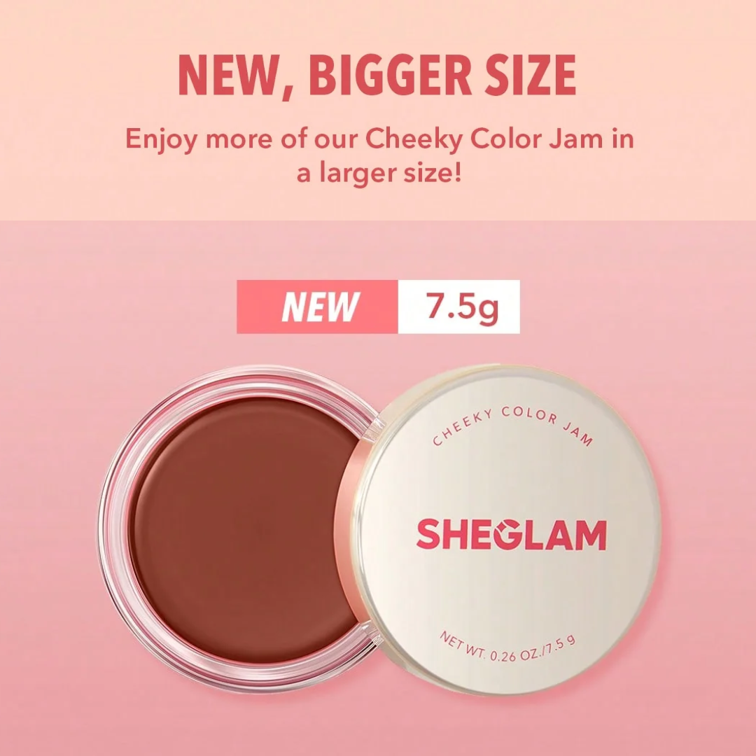 SHEGLAM CHEEKY COLOR JAM - Afternoon Peach (Bouncy Cream-To-Powder Blush)