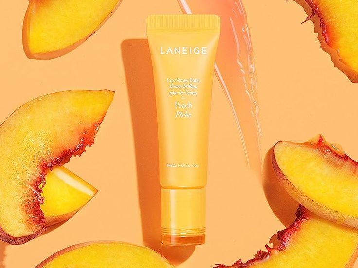 LANEIGE LIP GLOWY BALM PEACH 0.35oz/10g Nourish, Hydrate & Shiny Lip glow