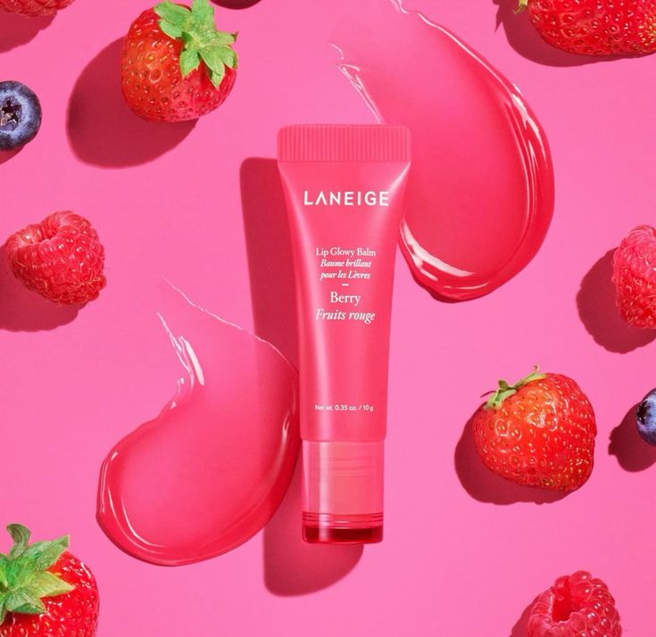 LANEIGE LIP GLOWY BALM BERRY 0.35oz/10g Nourish, Hydrate & Shiny Lip glow