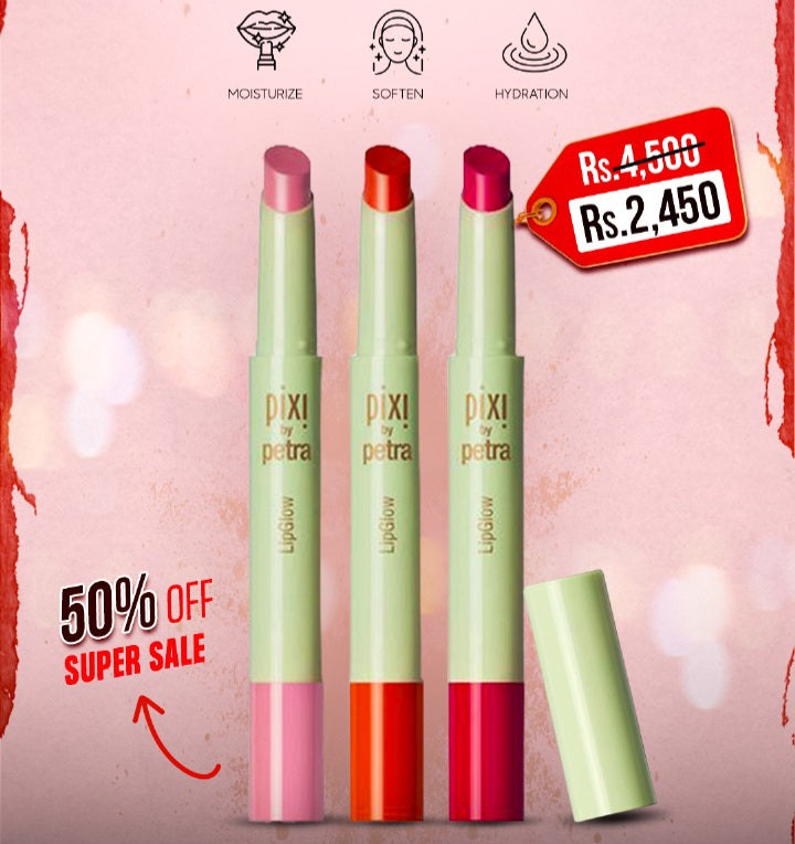 Pixi Pack of 3 LipGlow Tinted Lip Balm (Quality Guaranteed✔)